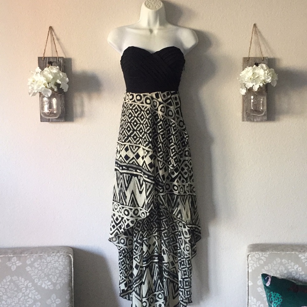 Windsor High-Low Strapless Dress